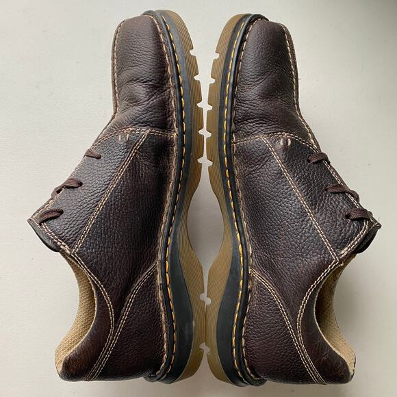 Vintage Dr. Martens Brown Pebbled Leather Split Toe Lace Up Oxfords Round Toe 13 main image 14